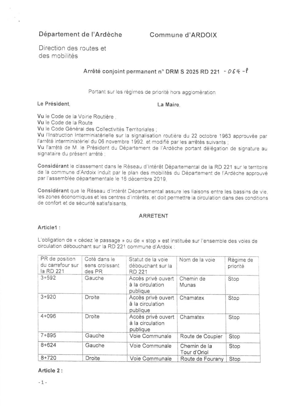 Arrêté conjoint permanent N° 064.jpg